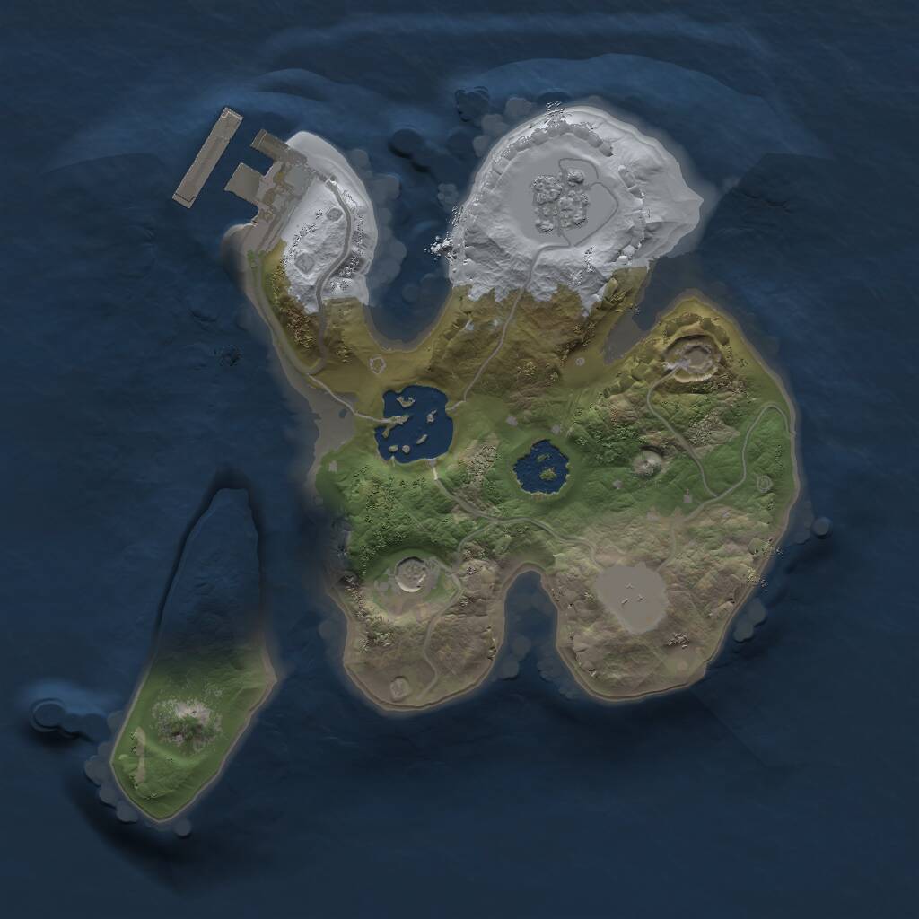 Rust Map: Procedural Map, Size: 1750, Seed: 620746702, 5 Monuments
