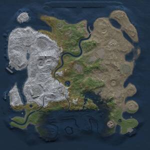 Thumbnail Rust Map: Procedural Map, Size: 3919, Seed: 1863304485, 17 Monuments
