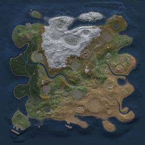 Thumbnail Rust Map: Procedural Map, Size: 3500, Seed: 139229839, 18 Monuments
