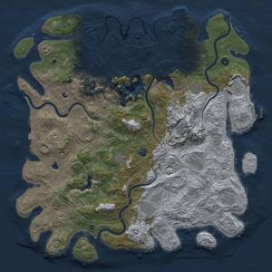 Thumbnail Rust Map: Procedural Map, Size: 5000, Seed: 5678793, 17 Monuments