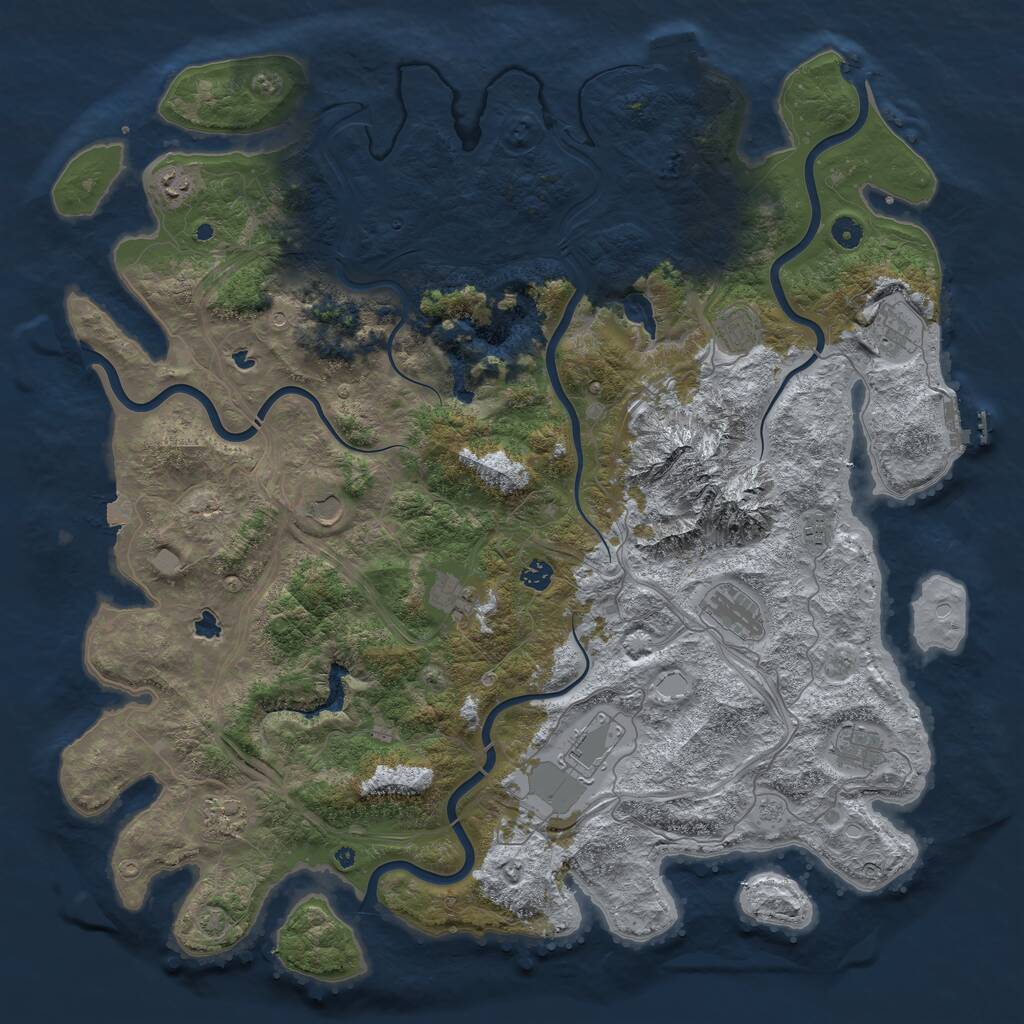 Rust Map: Procedural Map, Size: 5000, Seed: 5678793, 17 Monuments