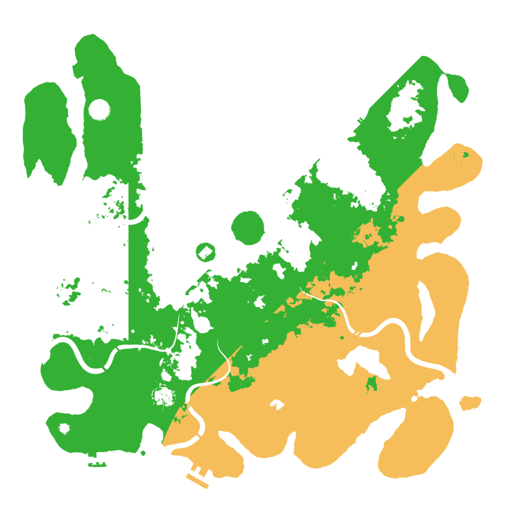 Biome Rust Map: Procedural Map, Size: 4300, Seed: 557991679