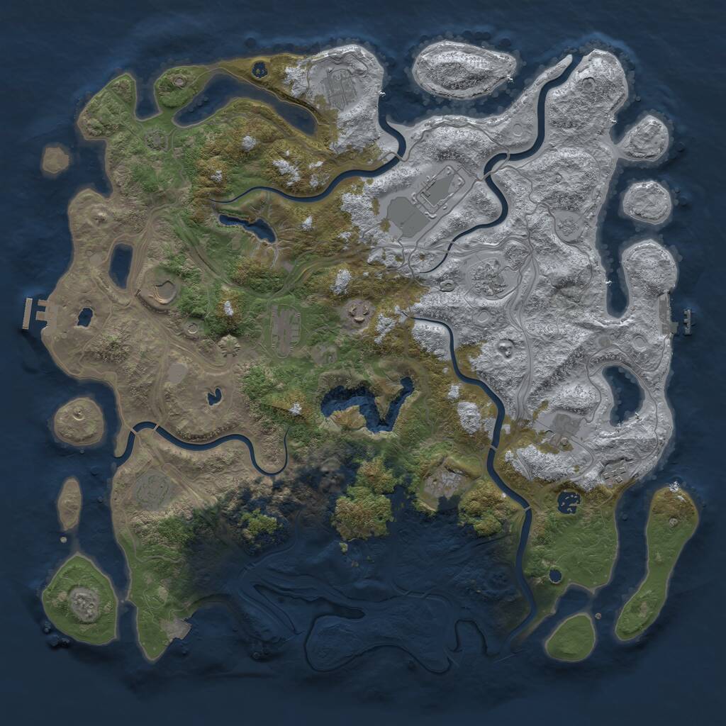 Rust Map: Procedural Map, Size: 4700, Seed: 569420, 17 Monuments