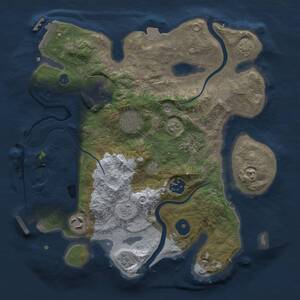 Thumbnail Rust Map: Procedural Map, Size: 3000, Seed: 534703264, 12 Monuments
