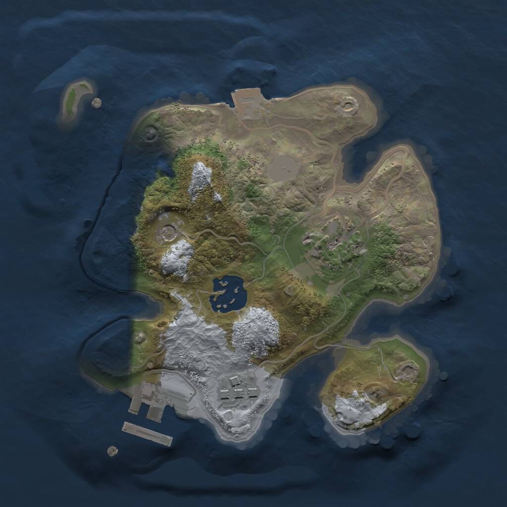 Rust Map: Procedural Map, Size: 2000, Seed: 676742069, 6 Monuments