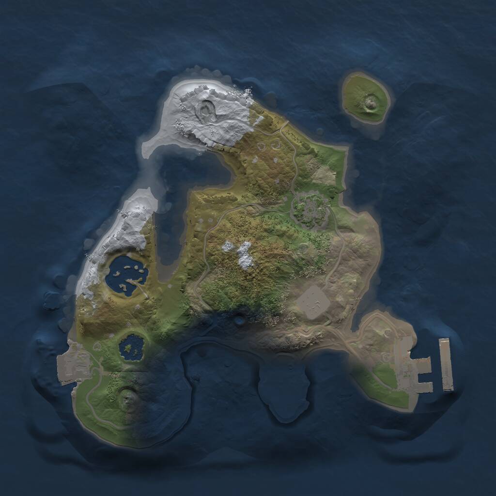 Rust Map: Procedural Map, Size: 1900, Seed: 21474, 4 Monuments