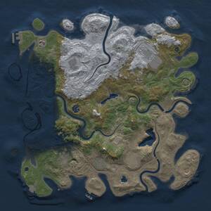 Thumbnail Rust Map: Procedural Map, Size: 4300, Seed: 994478820, 16 Monuments