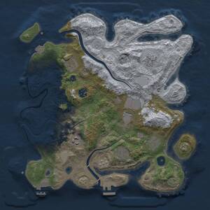 Thumbnail Rust Map: Procedural Map, Size: 3500, Seed: 754535252, 14 Monuments