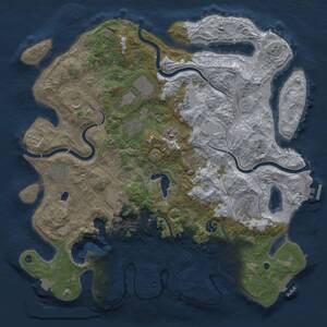 Thumbnail Rust Map: Procedural Map, Size: 4250, Seed: 756832795, 17 Monuments