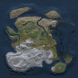 Thumbnail Rust Map: Procedural Map, Size: 3000, Seed: 65359, 12 Monuments