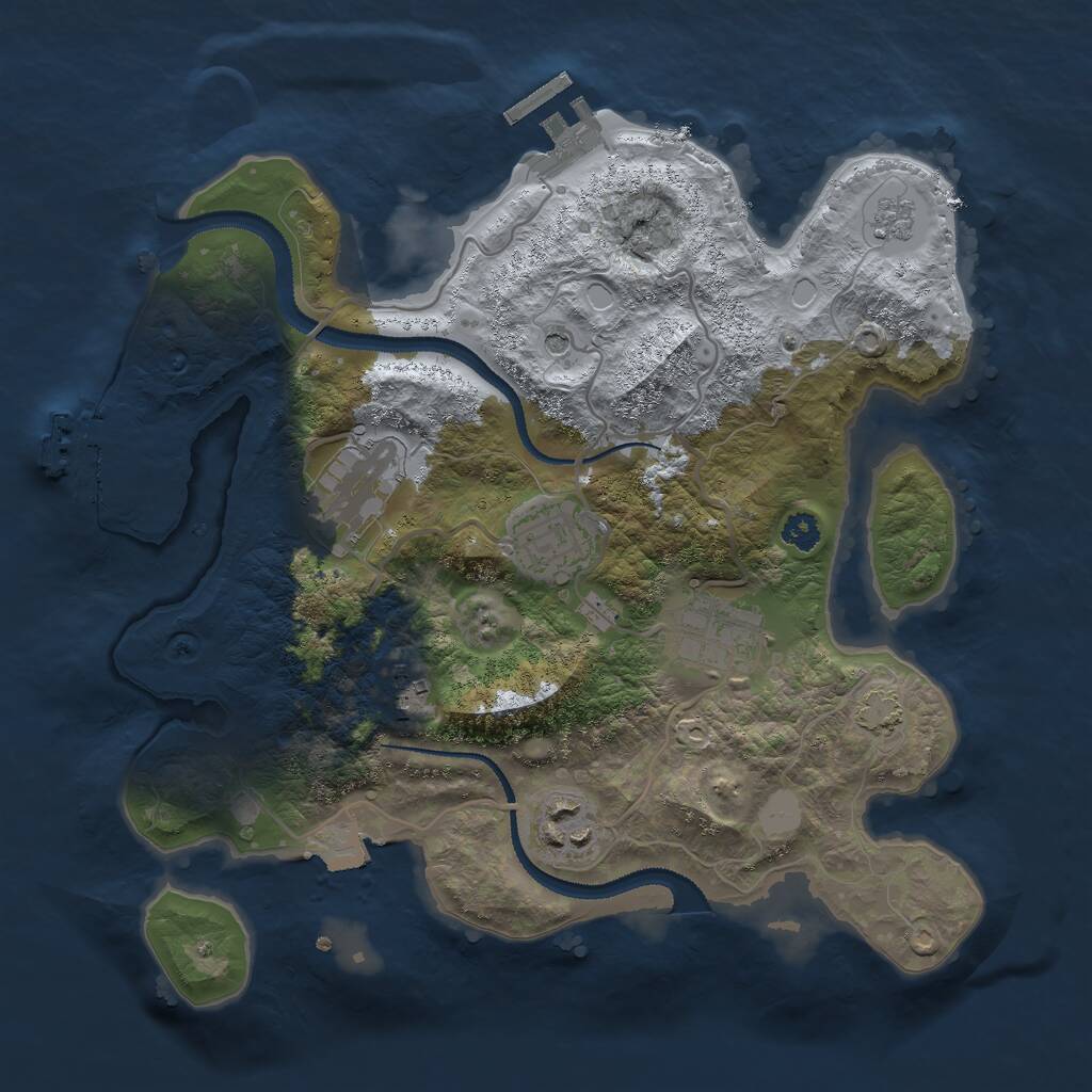 Rust Map: Procedural Map, Size: 2900, Seed: 712693021, 11 Monuments