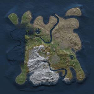 Thumbnail Rust Map: Procedural Map, Size: 2700, Seed: 1784203277, 10 Monuments