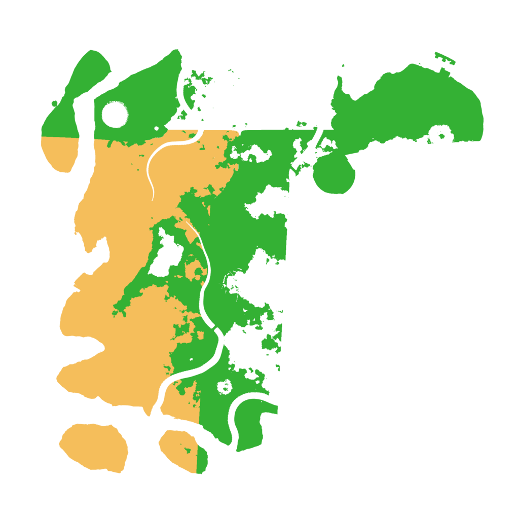 Biome Rust Map: Procedural Map, Size: 3500, Seed: 291025