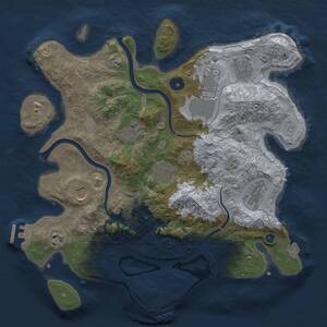 Thumbnail Rust Map: Procedural Map, Size: 3500, Seed: 321337, 14 Monuments
