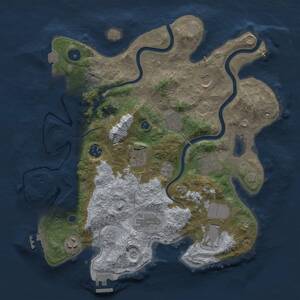 Thumbnail Rust Map: Procedural Map, Size: 3600, Seed: 870889, 15 Monuments