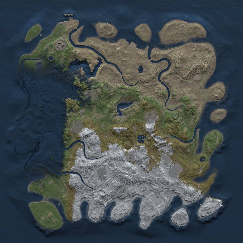 Rust Map: Procedural Map, Size: 4350, Seed: 16072026, 15 Monuments