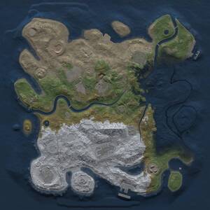 Thumbnail Rust Map: Procedural Map, Size: 3500, Seed: 169991277, 14 Monuments