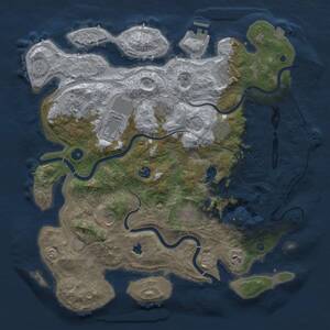 Thumbnail Rust Map: Procedural Map, Size: 4250, Seed: 402909, 16 Monuments