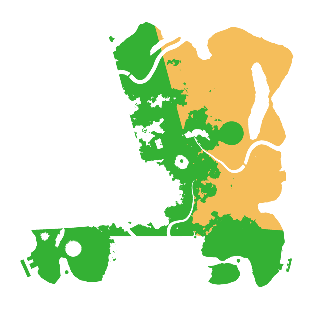 Biome Rust Map: Procedural Map, Size: 3500, Seed: 25437