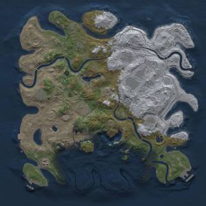 Thumbnail Rust Map: Procedural Map, Size: 4250, Seed: 697513345, 16 Monuments