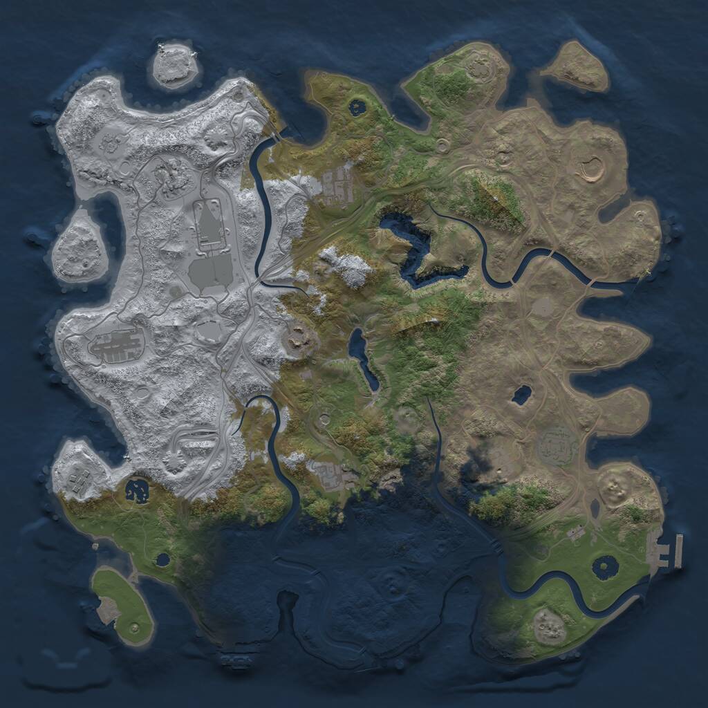 Rust Map: Procedural Map, Size: 4250, Seed: 1532518865, 17 Monuments