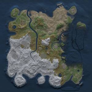 Thumbnail Rust Map: Procedural Map, Size: 3700, Seed: 1810282180, 15 Monuments