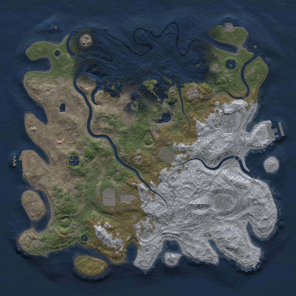Rust Map: Procedural Map, Size: 4250, Seed: 1782134811, 16 Monuments