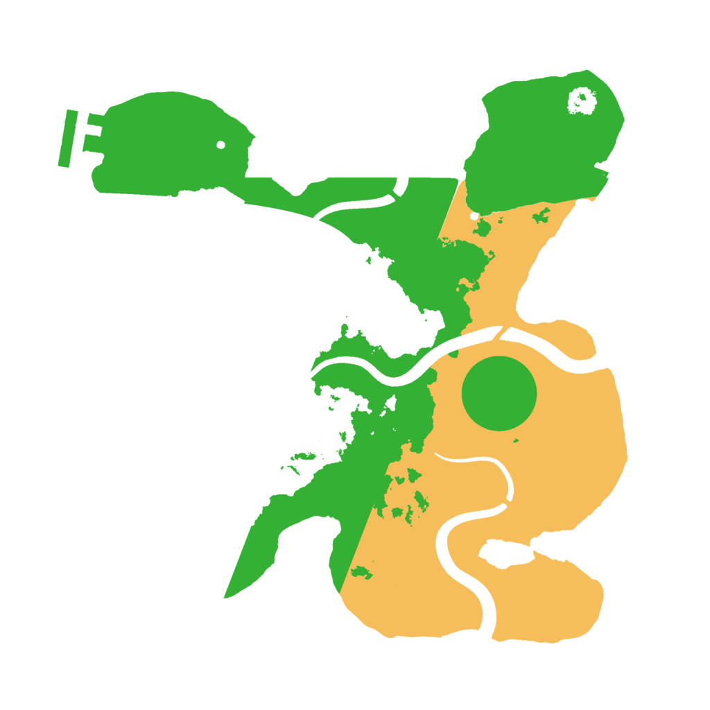 Biome Rust Map: Procedural Map, Size: 2500, Seed: 1418797463