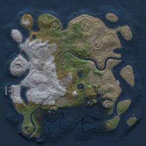 Thumbnail Rust Map: Procedural Map, Size: 3500, Seed: 419577816, 14 Monuments