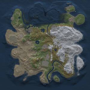 Thumbnail Rust Map: Procedural Map, Size: 3500, Seed: 984325, 16 Monuments
