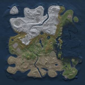 Thumbnail Rust Map: Procedural Map, Size: 4000, Seed: 616312, 17 Monuments