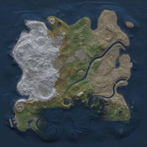 Thumbnail Rust Map: Procedural Map, Size: 3500, Seed: 1961688194, 15 Monuments