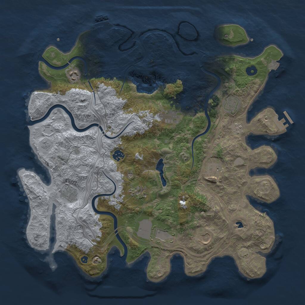 Rust Map: Procedural Map, Size: 4250, Seed: 160726, 16 Monuments
