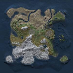 Thumbnail Rust Map: Procedural Map, Size: 3000, Seed: 186190576, 11 Monuments