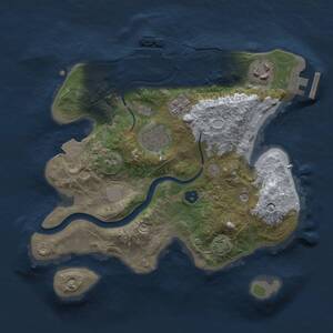 Thumbnail Rust Map: Procedural Map, Size: 2500, Seed: 562292171, 8 Monuments