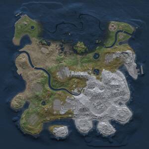 Thumbnail Rust Map: Procedural Map, Size: 3500, Seed: 16189554, 15 Monuments
