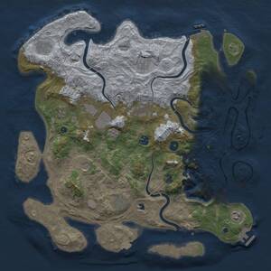 Thumbnail Rust Map: Procedural Map, Size: 4250, Seed: 249312427, 16 Monuments