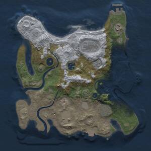 Thumbnail Rust Map: Procedural Map, Size: 3000, Seed: 513128280, 12 Monuments