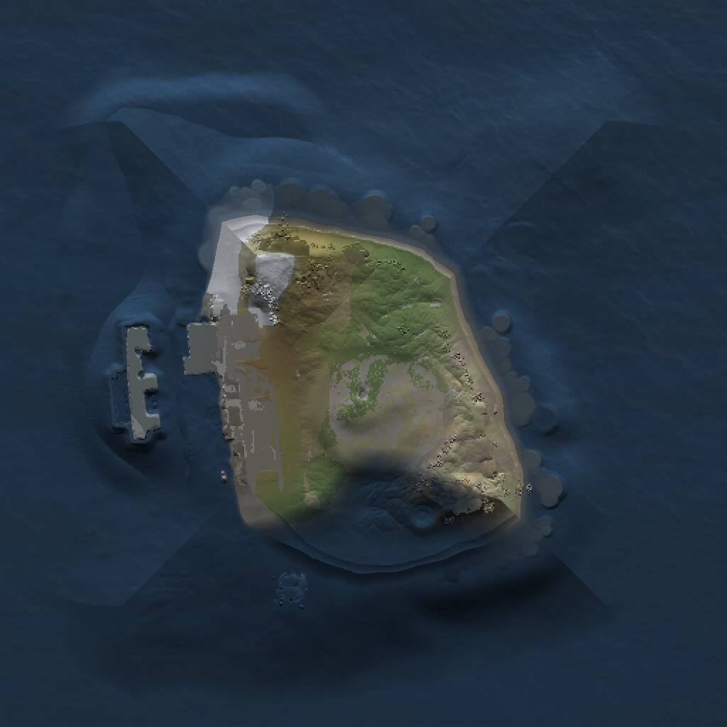Rust Map: Procedural Map, Size: 1000, Seed: 1739805596, 2 Monuments