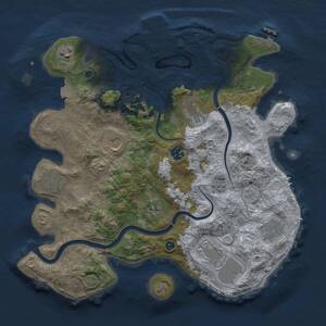 Thumbnail Rust Map: Procedural Map, Size: 3600, Seed: 493994745, 15 Monuments