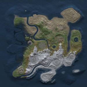 Thumbnail Rust Map: Procedural Map, Size: 3000, Seed: 1318703109, 11 Monuments
