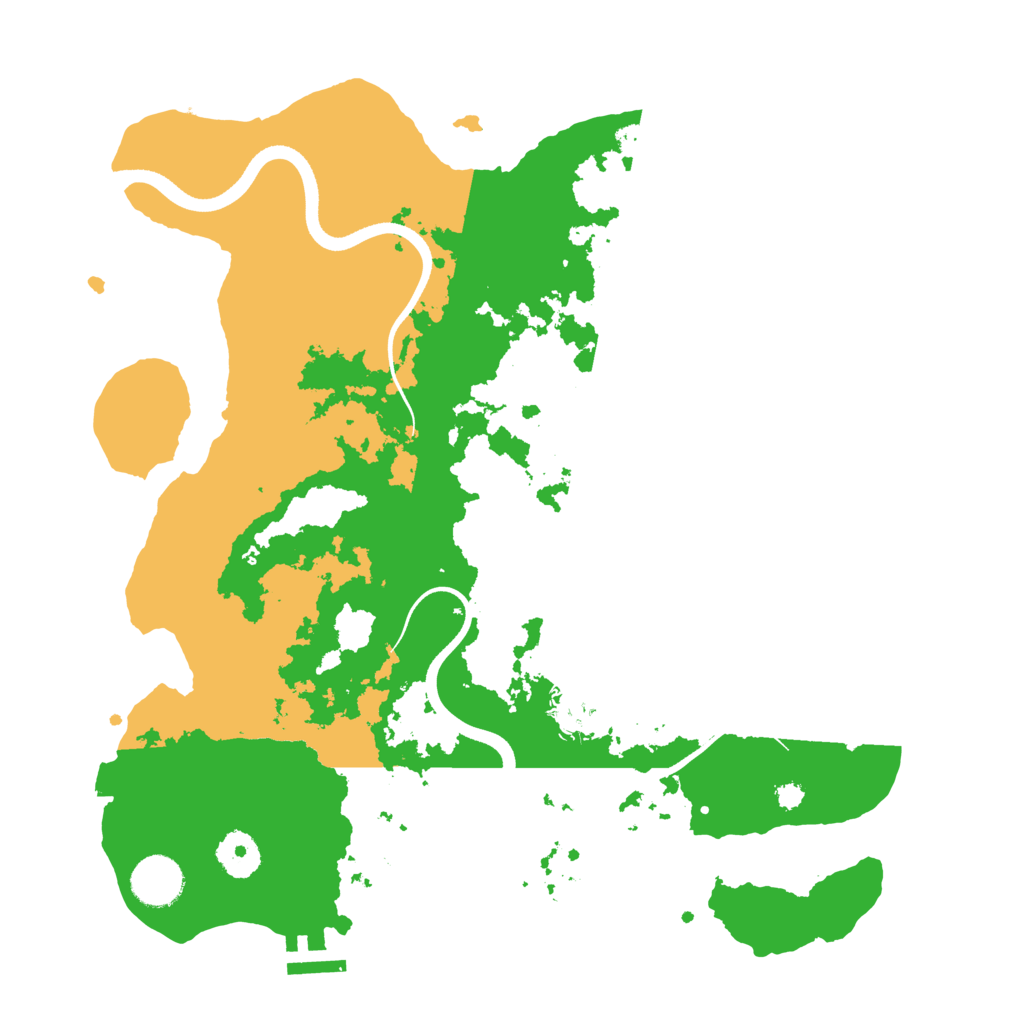 Biome Rust Map: Procedural Map, Size: 3500, Seed: 136942229