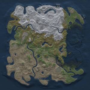 Thumbnail Rust Map: Procedural Map, Size: 4650, Seed: 1458310996, 17 Monuments