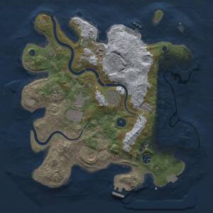 Thumbnail Rust Map: Procedural Map, Size: 3500, Seed: 934101498, 14 Monuments