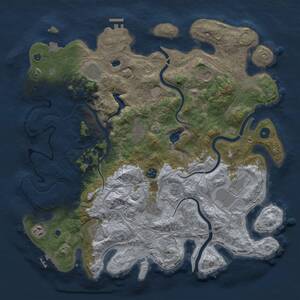 Thumbnail Rust Map: Procedural Map, Size: 4250, Seed: 75762646, 17 Monuments