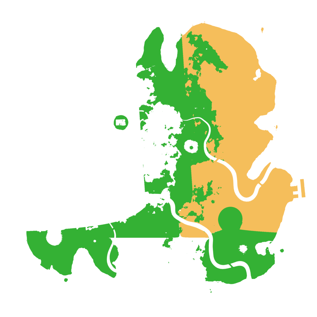 Biome Rust Map: Procedural Map, Size: 3500, Seed: 845324557