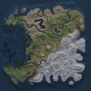 Thumbnail Rust Map: Procedural Map, Size: 4500, Seed: 1567979019, 16 Monuments