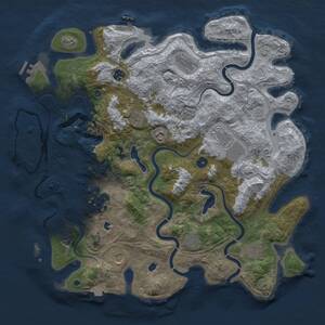 Thumbnail Rust Map: Procedural Map, Size: 4500, Seed: 9629085, 15 Monuments