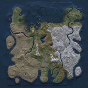 Thumbnail Rust Map: Procedural Map, Size: 4250, Seed: 1675781033, 17 Monuments
