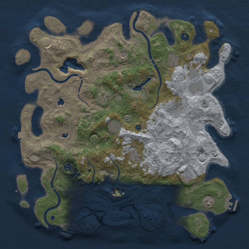 Rust Map: Procedural Map, Size: 4500, Seed: 637469805, 17 Monuments